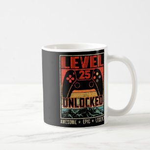 Retro Video Controller Vintage Unlocked Level 25 B Coffee Mug