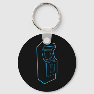 Retro Video Game Arcade Cabinet Key Ring