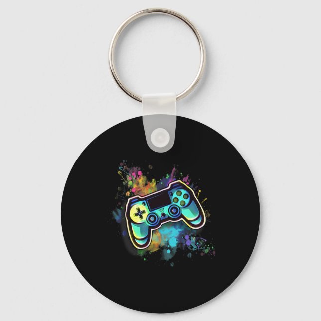 Retro Video Game Controller For Men1  Key Ring (Front)