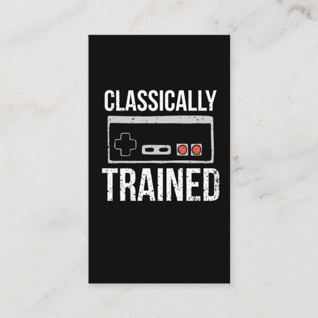 Retro Video Game Controller Gaming Nerd Business Card (Front)