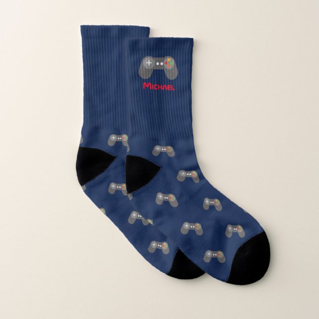 Retro Video Game Controller Personalised Socks (Pair)