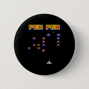 Retro Video Game Old School Game 80s Vintage Gamin 6 Cm Round Badge