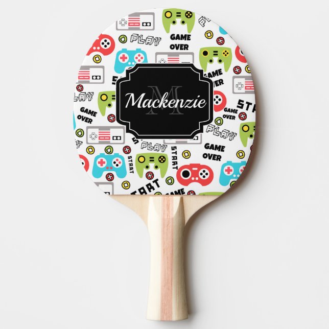 Retro Video Game Ping Pong Paddle (Front)