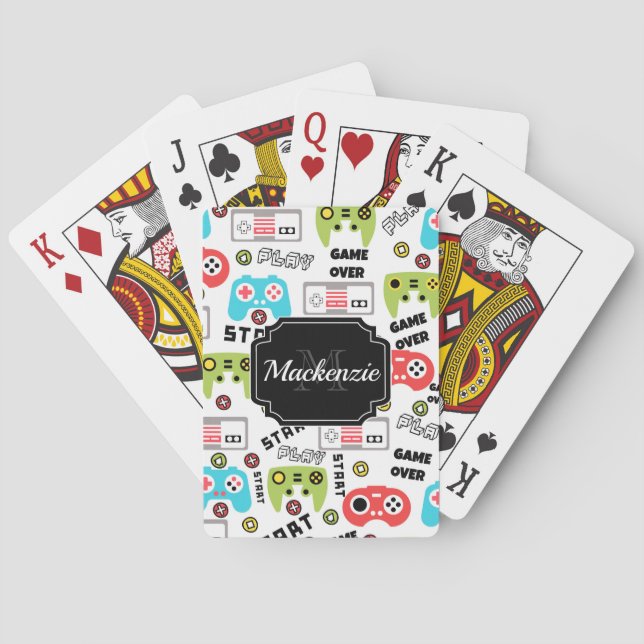 Retro Video Game Playing Cards (Back)