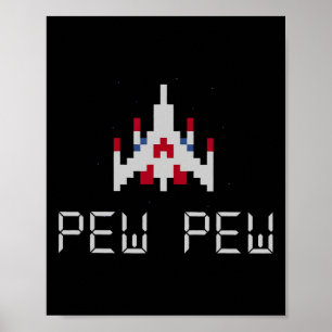 Retro Video Game Ship 1 Poster