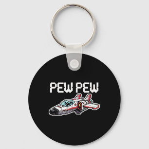 Retro Video Game Ship Arcade Funny Nostalgia Gamer Key Ring