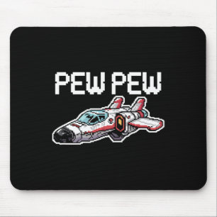 Retro Video Game Ship Arcade Funny Nostalgia Gamer Mouse Mat