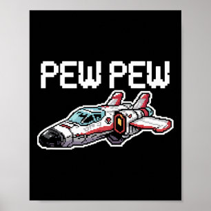 Retro Video Game Ship Arcade Funny Nostalgia Gamer Poster