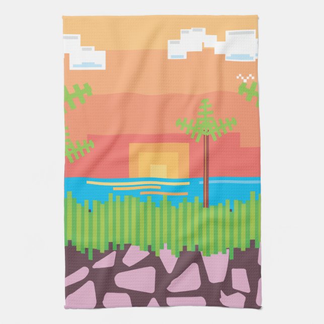 Retro Video Game Tea Towel (Vertical)