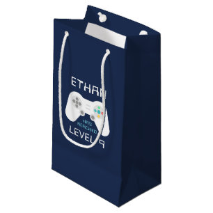 Retro Video Game Theme Personalised Birthday Small Gift Bag