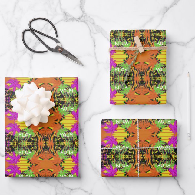Retro Video Game  Wrapping Paper Sheet (Front)