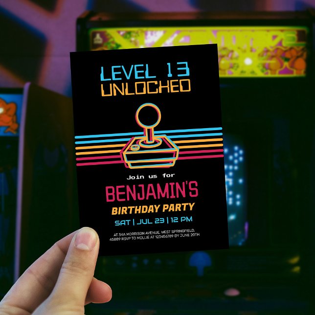 Retro Video Gaming Game Boy  Invitation (Creator Uploaded)