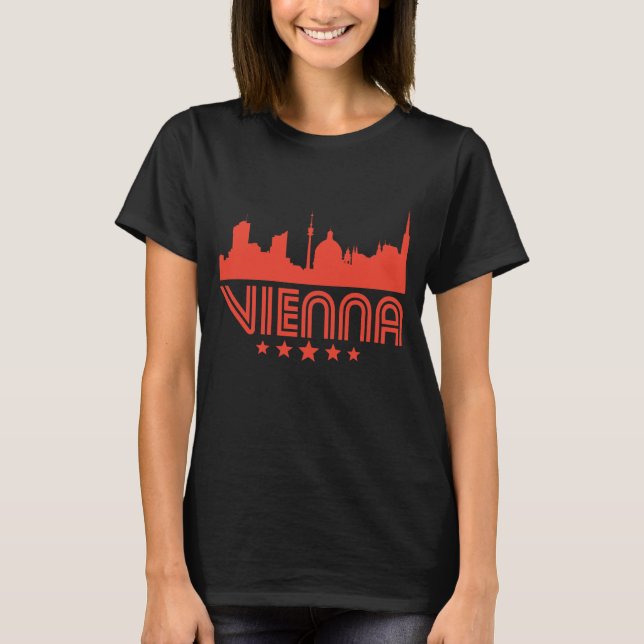 Retro Vienna Skyline T-Shirt (Front)