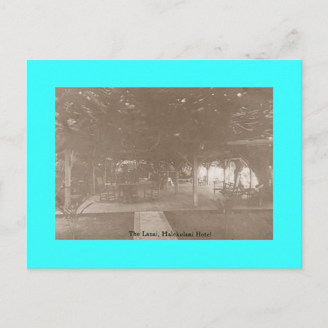 Retro View Hawaii Hotel Waikiki Honolulu Postcard (Front)