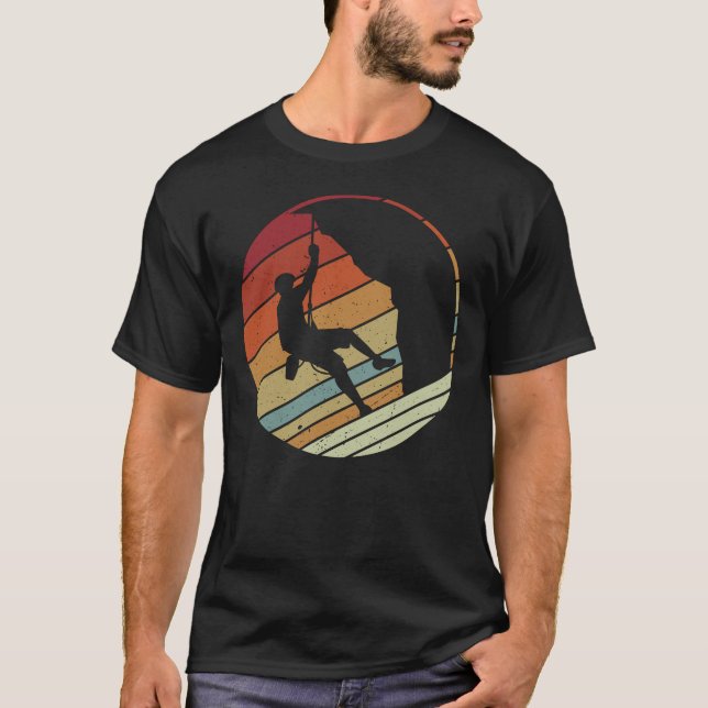 Retro Vinatge Style Sports Mad Rock climbing T-Shirt (Front)