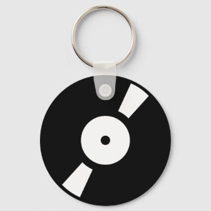retro vinly record key ring