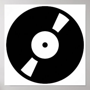 retro vinly record poster