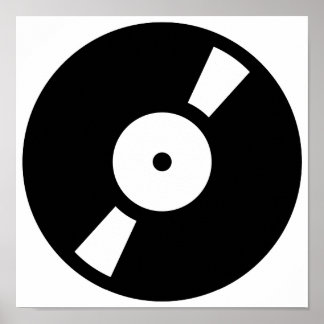 retro vinly record poster