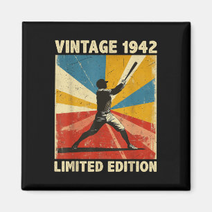 Retro Vintage 1942 Baseball Lover Limited Edition Magnet