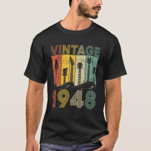 Retro Vintage 1948 Guitarist 1948 Birthday Guitar T-Shirt