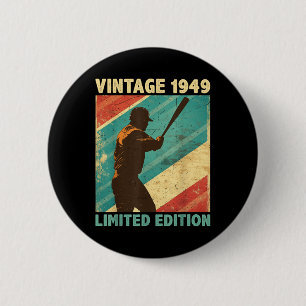 Retro Vintage 1949 Baseball Lover Limited Edition  6 Cm Round Badge