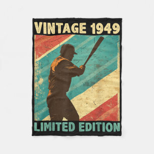 Retro Vintage 1949 Baseball Lover Limited Edition  Fleece Blanket