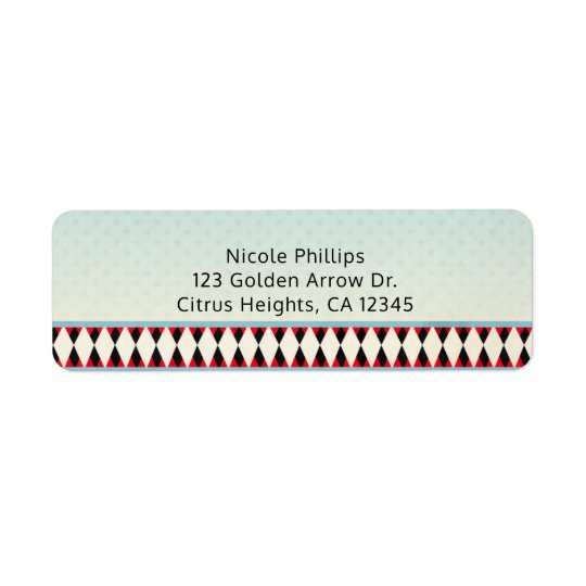 Retro Vintage 1950's Fifties Birthday Party Custom Return Address Label