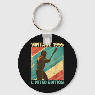 Retro Vintage 1955 Baseball Lover Limited Edition Key Ring