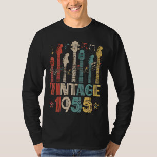 Retro Vintage 1955 Guitar Lover 1955 Birthday Guit T-Shirt