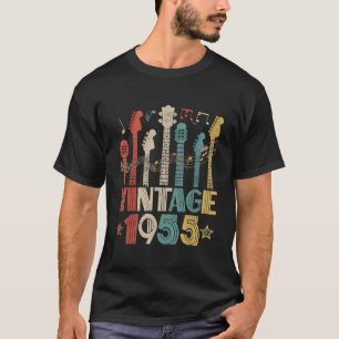 Retro Vintage 1955 Guitar Lover 1955 Birthday T-Shirt