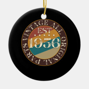 Retro Vintage 1956 Ceramic Tree Decoration