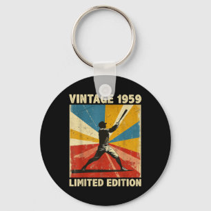 Retro Vintage 1959 Baseball Lover Limited Edition Key Ring