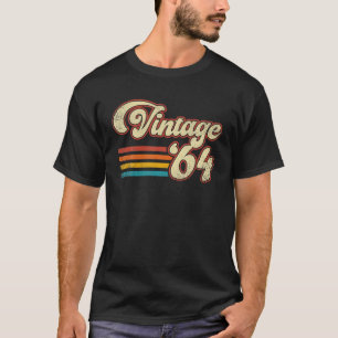 Retro Vintage 1964 60th Birthday Gift Men Women 60 T-Shirt