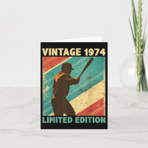 Retro Vintage 1974 Baseball Lover Limited Edition Card