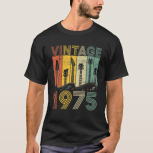 Retro Vintage 1975 Guitarist 1975 Birthday Guitar T-Shirt
