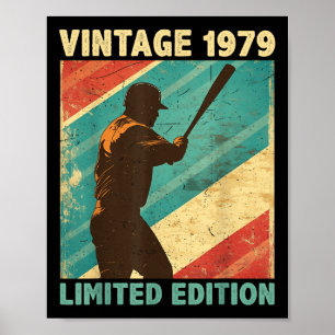 Retro Vintage 1979 Baseball Lover Limited Edition Poster