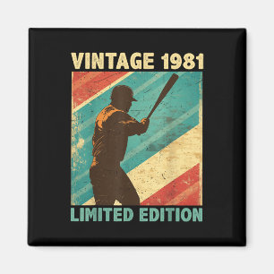 Retro Vintage 1981 Baseball Lover Limited Edition Magnet