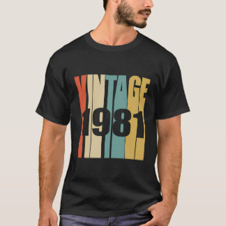 Retro Vintage 1981 Hoodie 42 Yrs Old Bday 42Nd Bir T-Shirt