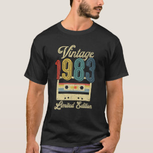 Retro Vintage 1983 Cassette Tape 39Th Birthday Mus T-Shirt