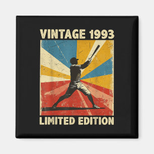 Retro Vintage 1993 Baseball Lover Limited Edition Magnet