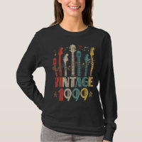 Retro Vintage 1999 Guitar Lover 1999 Birthday Guit