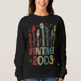 Retro Vintage 2003 Guitar Lover 2003 Birthday Guit Sweatshirt