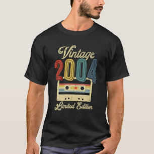 Retro Vintage 2004 Cassette Tape 18Th Birthday Mus T-Shirt