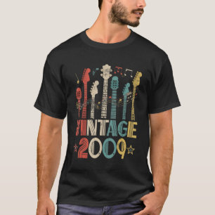 Retro Vintage 2009 Guitar Lover 2009 Birthday Guit T-Shirt