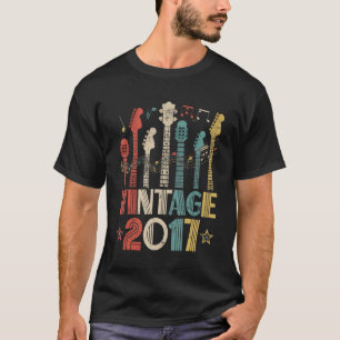 Retro Vintage 2017 Guitar Lover 2017 Birthday Guit T-Shirt