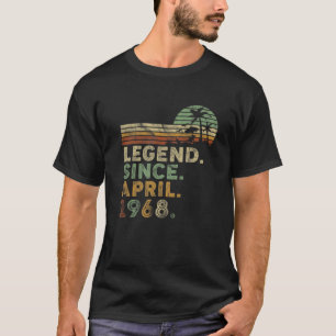 Retro Vintage 54 Years April Born Legend Since 196 T-Shirt