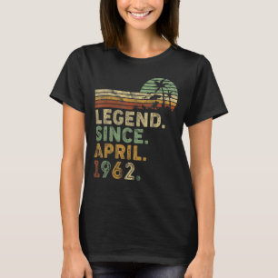 Retro Vintage 60 Years April Born Legend Since 196 T-Shirt
