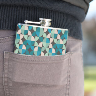 Retro Vintage 60's Pattern Hip Flask