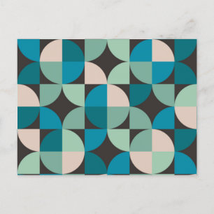 Retro Vintage 60's Pattern Holiday Postcard