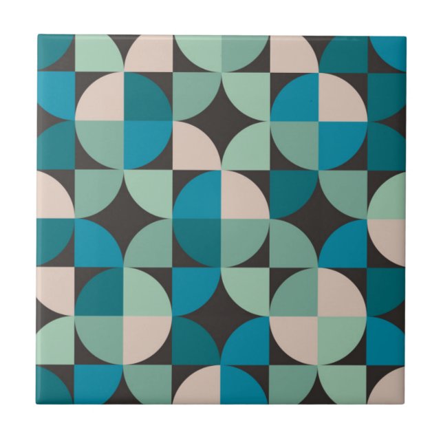 Retro Vintage 60's Pattern Tile (Front)